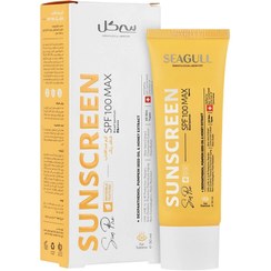 تصویر کرم ضد آفتاب بی رنگ سی گل با SPF100 مناسب انواع پوست حجم 50 میلی لیتر seagull spf 100 sunscreen cream