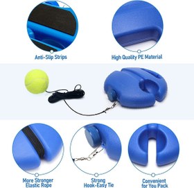 تصویر گجت تمرین تنیس مدل Tennis Trainer با ۲ عدد توپ و کش ۵ متری اورجینال Tennis Trainer