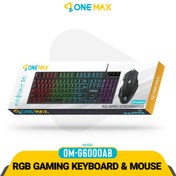 تصویر کیبورد و ماوس باسیم وان مکس مدل OM-G6000A 