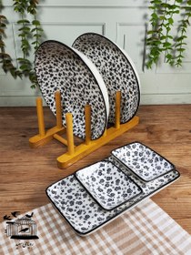 تصویر استند بشقاب چوبی 