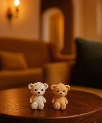 تصویر دو خرس تِدی دوست‌داشتنی برای دکور و هدیه – کوچک، خاص و جمع‌وجور 