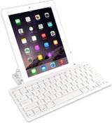 تصویر کیبورد بی سیم Macally Bluetooth Wireless + Built in Tablet/Phone Stand +Multi Device Sync مدل BTMINIKEY ا Macally Small Bluetooth Keyboard for Mac - Multi Device Wireless Keyboard for Mac Mini / Pro, Macbook Pro / Air, iMac, iPad, iPhone, PC Computer, Laptop - Compatible Apple Keyboard Wireless Compact White Macally Small Bluetooth Keyboard for Mac - Multi Device Wireless Keyboard for Mac Mini / Pro, Macbook Pro / Air, iMac, iPad, iPhone, PC Computer, Laptop - Compatible Apple Keyboard Wireless Compact White