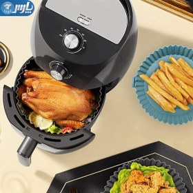 تصویر ظرف سیلیکونی سرخ کن و هواپز مدل L15 قطر ۱۵ 