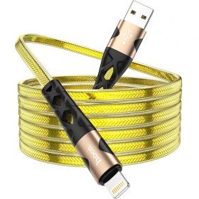 تصویر کابل تبدیل USB به لایتنینگ هوکو مدل U105 طول 1.2 متر (Anti-twist flat data cable) 