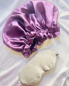 تصویر کلاه خواب ساتن – نرم، ضدحساسیت و محافظ مو | - بنفش Satin Sleep Cap – Soft, Anti-Allergy & Hair Friendly | Free Shipping