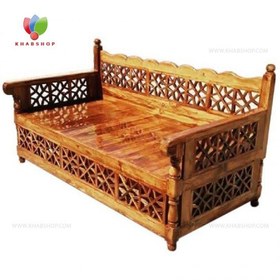 تصویر تخت سنتی چوبی کد ۲۳۷ سایز ۶۰ در ۱۶۰ 
