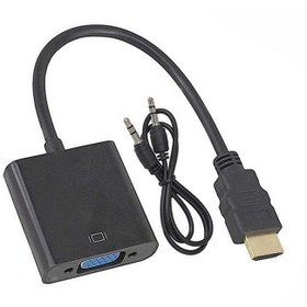 تصویر تبدیل HDMI به VGA رویال با خروجی صدا مدل RC-2010 Royal HDMI To VGA Cable with Audio Cable Adapter RC-2010