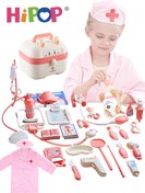 تصویر ست بازی پزشک کودک با لباس پرستاری، دماسنج، ست تزریق، سرنگ‌ها، بازی نقش پزشکی، ست بازی پزشک برند hipop Children's Doctor Pretend Play with Nurse Uniform,Thermometer,Infusion set,Syringes,Medical Role Play,Doctor Playset Play House