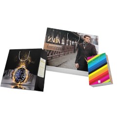 تصویر ساک دستی رنگی گلاسه 170 گرم سلفون 