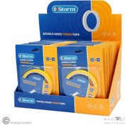 تصویر چسب دوطرفه0/9 پوست پیازی8متری استورم کدHL-102239- یک رگلام 32 تایی (فروش عمده) 