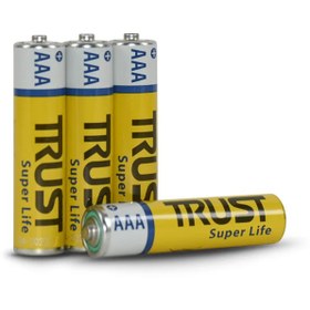 تصویر باتری نیم قلمی تراست AAA SuperLife بسته 4 عددی Trust SuperLife AAA 4Pcs Battery