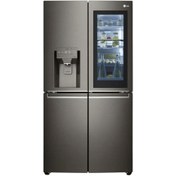 تصویر یخچال فریزر چهار درب 25 فوت ال جی مدل GR-X24FMKBL LG 25 ft. four-door refrigerator-freezer model GR-X24FMKBL