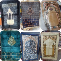 تصویر سجاده جانمازی بزرگ ابعاد ۸۰ در ۱۲۰ جنس مخمل ضدلغزش 