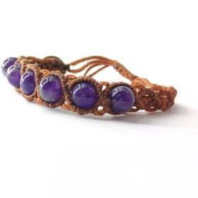تصویر جواهر آمیتیست بنفش - دستبند 