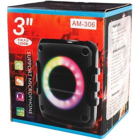 تصویر اسپیکر بلوتوثی قابل حمل مدل AM-306 AM-306 bluetooth Speaker