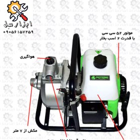 تصویر موتور پمپ آب یک اینچ پوتر مدل poter-2hp-1in 