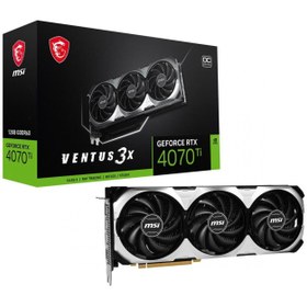 تصویر کارت گرافیک ام اس آی مدل GeForce RTX™ 4070 Ti VENTUS 3X 12G OC با حافظه 12 گیگابایت MSI GeForce RTX™ 4070 Ti VENTUS 3X 12G OC Graphics Card