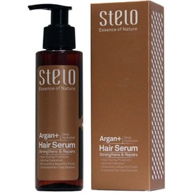 تصویر سرم آبرسان و تغذیه کننده استلو مناسب موهای خشک stello Strengthens & Repairs serum for dry hair 75ml