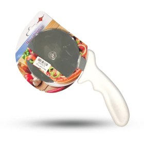 تصویر پیتزا بر استیل سفید بزرگ 