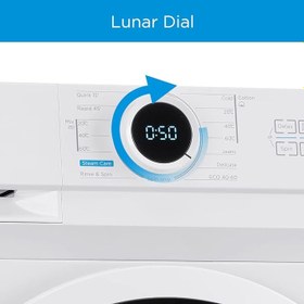 تصویر Midea 7KG Front Load Washing Machine with Lunar Dial, 5 Star Rating, 1200 RPM, 15 Programs, Fully Automatic Washer, Digital LED Display, Child Lock, 90° Hygiene, Mute Function, White - MF100W70W Midea 7KG Front Load Washing Machine with Lunar Dial, 5 Star Rating, 1200 RPM, 15 Programs, Fully Automatic Washer, Digital LED Display, Child Lock, 90° Hygiene, Mute Function, White - MF100W70W