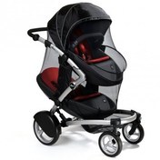 تصویر پشه بند مشکی کالسکه دوقلو میما 