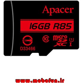 تصویر کارت حافظه microSDHC اپیسر مدل AP16G کلاس 10 استاندارد UHS-I U1 سرعت 85MBps ظرفیت 16 گیگابایت ا micro sdhc 16gb UHS-1 CL10 R85 W/0 apacer( APACER 16G) micro sdhc 16gb UHS-1 CL10 R85 W/0 apacer( APACER 16G)
