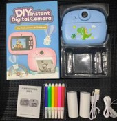 تصویر دوربین چاپ فوری با سلفی فقط آبی رنگ کد 1383 