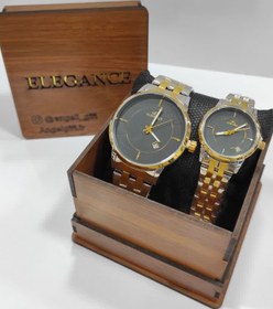 تصویر ساعت ست الگانس اصلی - صفحه مشکی ELEGANCE WATCH