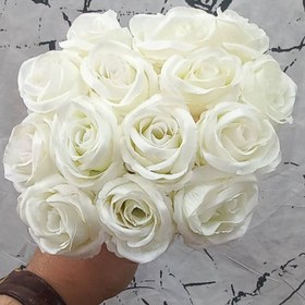 تصویر گل مصنوعی مدل دسته رز توپی 14 شاخه Rose14 