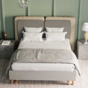 تصویر تخت خواب دو نفره مدل پیلو آرامن سایز ۲۰۰×۹۰ 