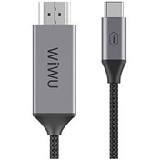 تصویر کابل تایپ سی به HDMI ویوو مدل X10L طول 1.2 متر WIWU X10L USB-C to HDMI cable 1.2m