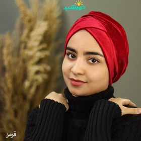 تصویر توربان مخمل قرمز کد 3554 