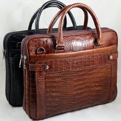 تصویر کیف اداری دو دسته دو زیپ 