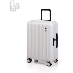 تصویر چمدان اکولاک ژاپن مدل آموس رنگ یاسی - سایز کوچک رنگبندی: مشکی، سفید، یاسی، زرد