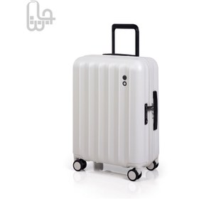 تصویر چمدان اکولاک ژاپن مدل آموس رنگ یاسی - سایز کوچک رنگبندی: مشکی، سفید، یاسی، زرد