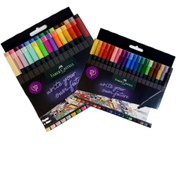 تصویر روان نویس فابر کاستل نوک نمدی بدنه گریپ رنگ بنفش 