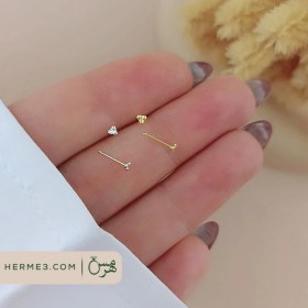 تصویر پیرسینگ بینی میخی گوی (نقره) 