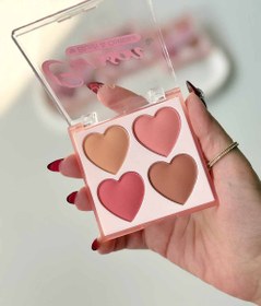 تصویر پالت رژگونه و کانتور هدی موجی مدل قلبی - 2 HUDAMOJI BLUSH & CONTOUR