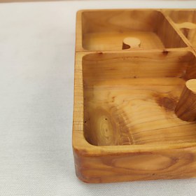 تصویر اردو خوری چوبی به شکل پازلی مدرن 