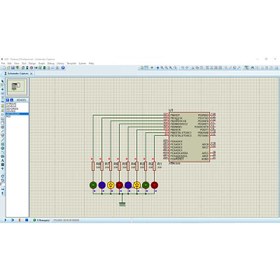 تصویر پروژه طراحی ال ای دی چشمک زن با میکرو ATmega8 و نرم افزار کدویژن و شبیه ساز پروتئوس 