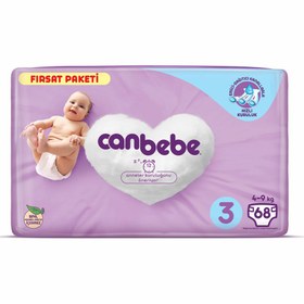 تصویر پوشک جان به‌به سایز 3 بسته 68 عددی Canbebe Bebek Bezi 3 Beden 68 Adet