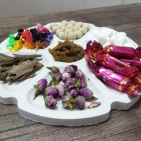 تصویر اردو خوری شش ضلعی، سنگ مصنوعی در چند طرح و رنگ زیبا 