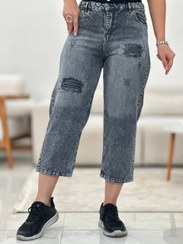 تصویر شلوار بگ زاپدار زنانه کد 95641 سایز ۴۰ تا ۵۸ 