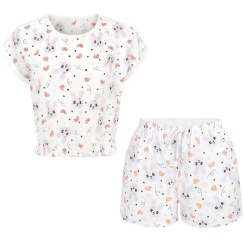 تصویر ست تی شرت آستین کوتاه و شلوارک راحتی زنانه مدل AM041 