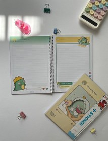 تصویر دفتر حاشیه دار مجلد 60 برگ استیکردار سری profile - خرگوش کوچولو 