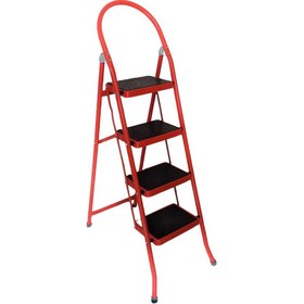 تصویر نردبان ۴ پله رنگ مشکی 