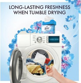 تصویر دستمال خوشبو کننده لباس با رایحه بهاری لنور Lenor مدل Tumble Dryer Sheets بسته 34 عددی 