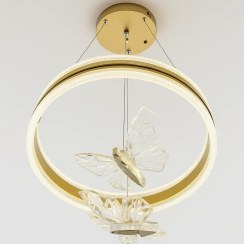 تصویر لوستر مدرن کریستالی پروانه‌ای مدل SP10_511 