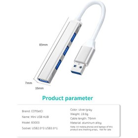 تصویر هاب Coteci 83003 USB3.0 / USB2.0 4Port Coteci 83003 USB3.0 / USB2.0 4Port Hub