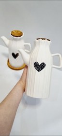 تصویر روغن ریز سرامیکی تکست قلبی بزرگ 